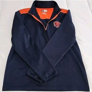 Chicago Bears NFL Team Apparel 1/4 Zip Pullover Sweatshirt Men's Size L Large